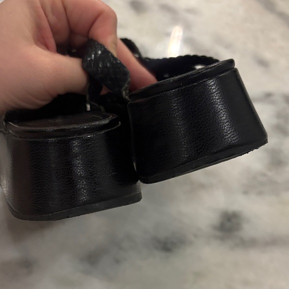 Stephane Kelian Black Platform Sandals - Picture 4 of 6